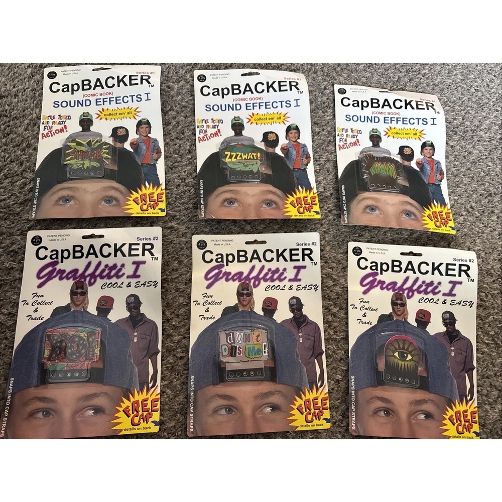 Lot Of 6 Vintage CapBACKERS Unopened